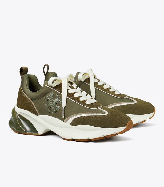 Tory Burch Good Luck Trainer - Dark Olive / Dark Olive/ Aneto