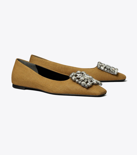 Tory Burch Georgia Crystal Ballet - Golden Ochre