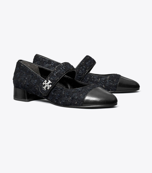 Tory Burch Cap-Toe Mary Jane - Midnight Navy / Perfect Black