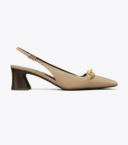 Tory Burch Jessa Heeled Slingback - Ecru