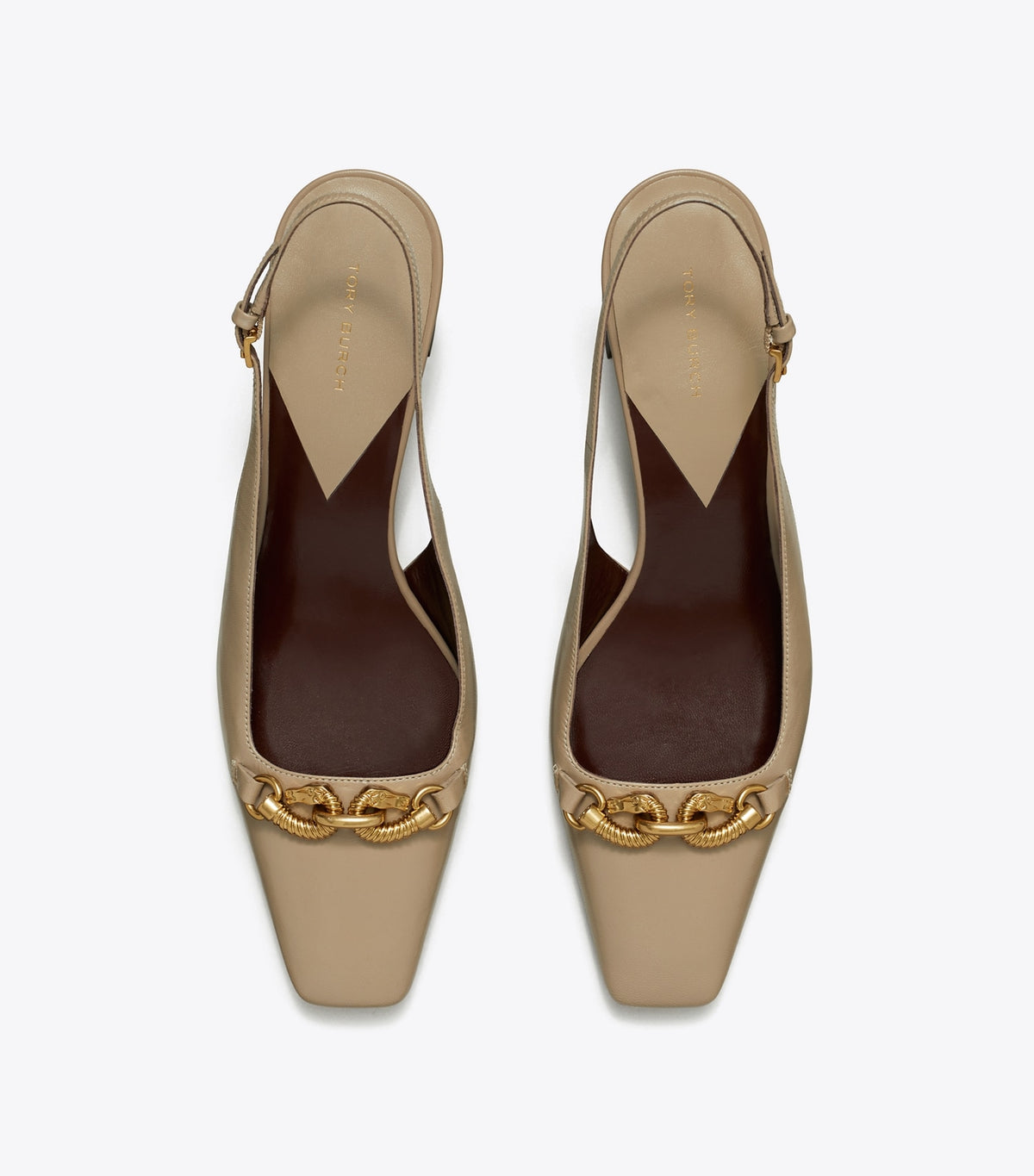 Tory Burch Jessa Heeled Slingback - Ecru
