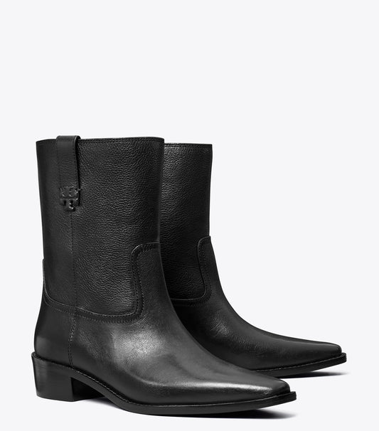 Tory Burch City Western Ankle Boot - Perfect Black