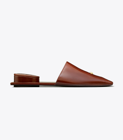 Tory Burch Pierced Mule - Russet Brown / Gold