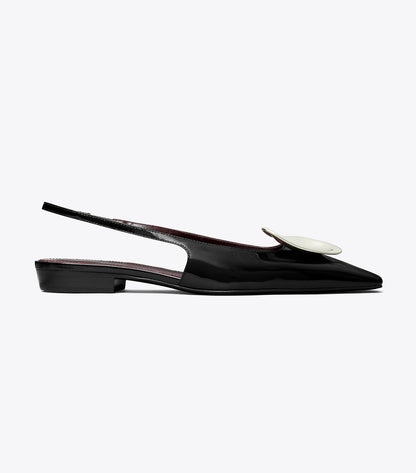 Tory Burch Patos Slingback - Perfect Black / Silver
