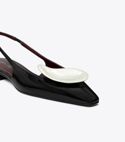 Tory Burch Patos Slingback - Perfect Black / Silver