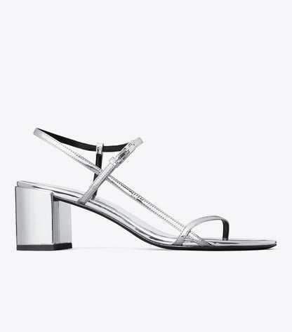 Tory Burch Gigi Heeled Sandal - Silver
