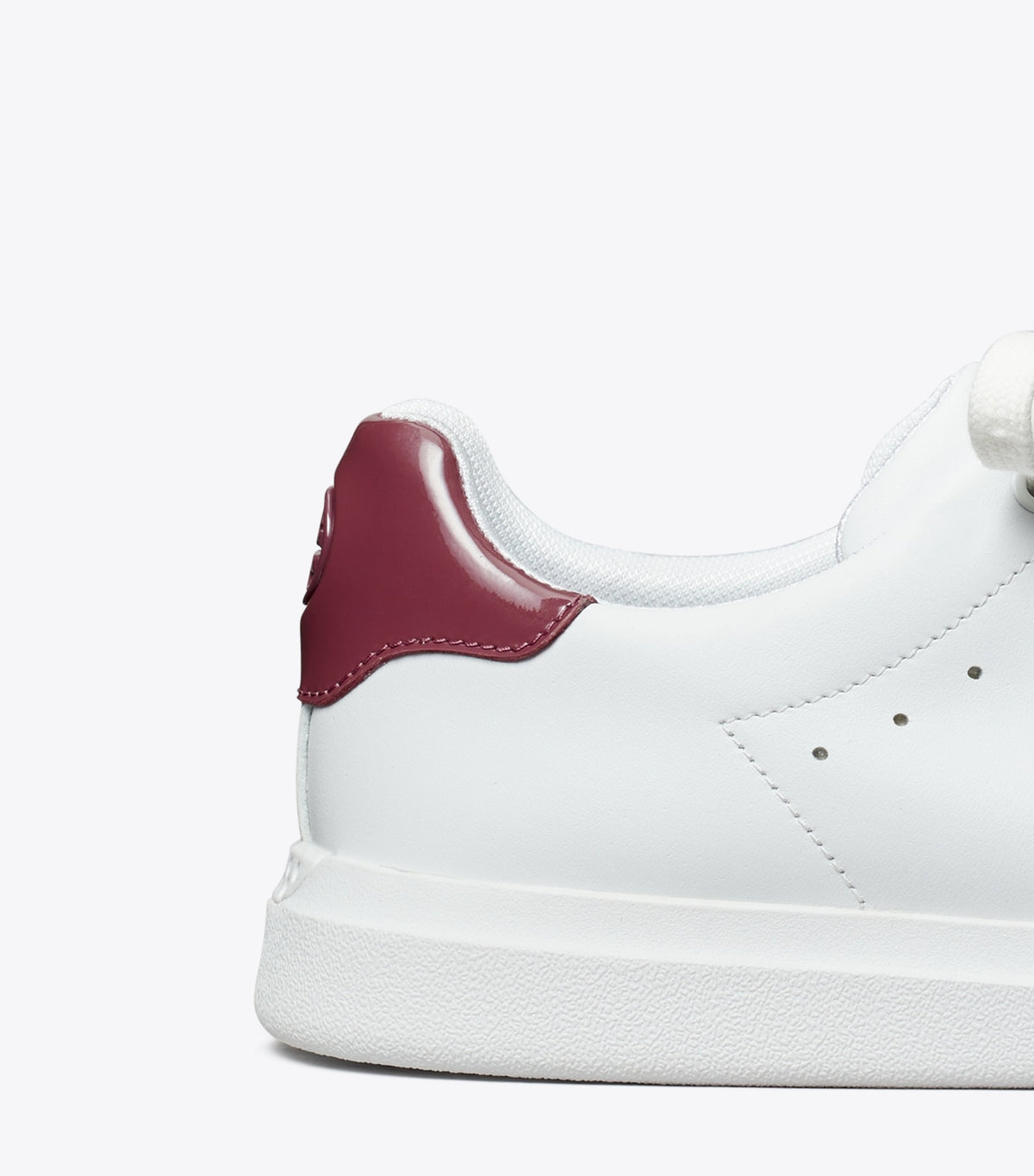 Tory Burch Howell Court Sneaker - Titanium White / Vintage Eggplant