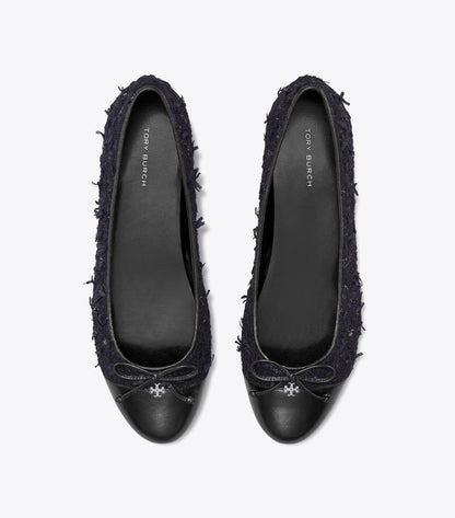 Tory Burch Cap-Toe Ballet - Midnight Navy / Perfect Black