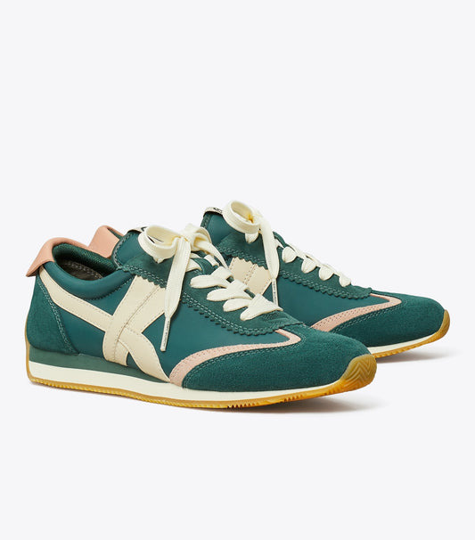 Tory Burch Hank Sneaker - Bottle Green / Pink Moon