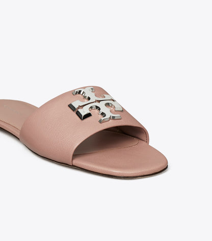 Tory Burch Eleanor Slide - Light Mauve / Silver