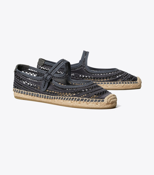 Tory Burch Open Weave Mary Jane Espadrille - Bluestone