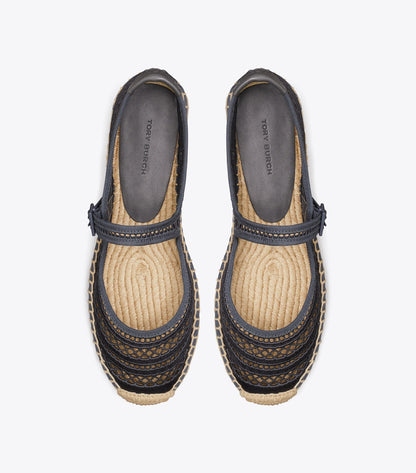 Tory Burch Open Weave Mary Jane Espadrille - Bluestone