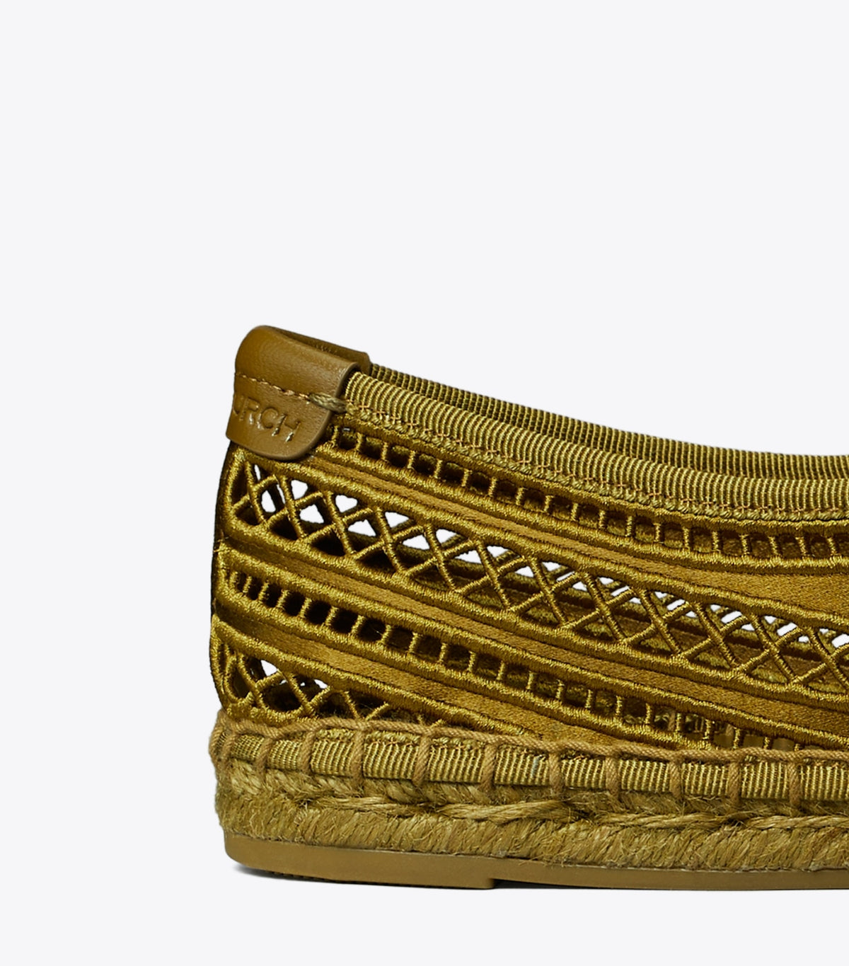 Tory Burch Open Weave Mary Jane Espadrille - Olive Twig