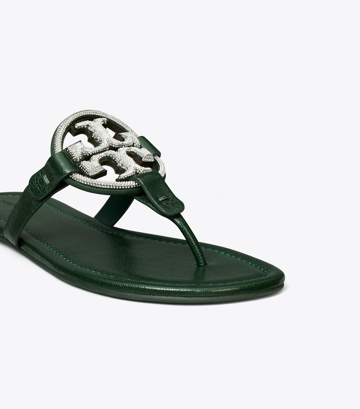 Tory Burch Miller Pavé Sandal - Dark Emerald