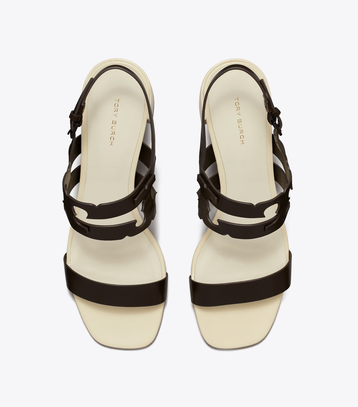 Tory Burch Ines Heeled Sandal - Cocoa / Light Cream