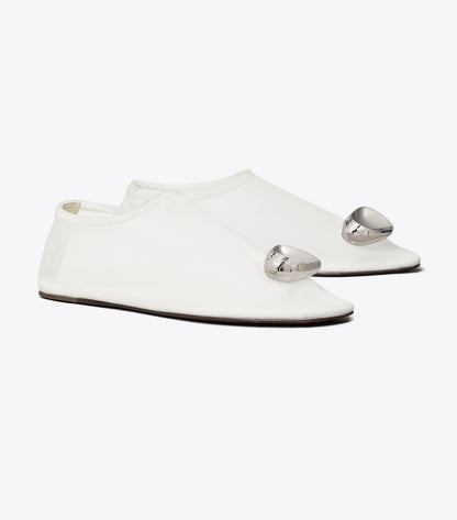 Tory Burch Patos Mesh Flat - Clear / Silver