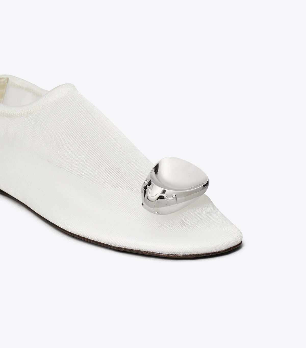 Tory Burch Patos Mesh Flat - Clear / Silver