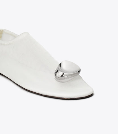 Tory Burch Patos Mesh Flat - Clear / Silver