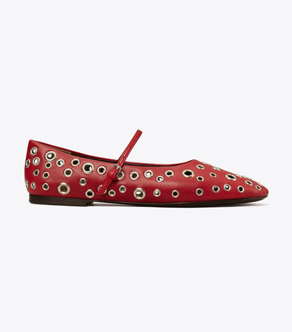 Tory Burch Eyelet Mary Jane Ballet - Tory Red