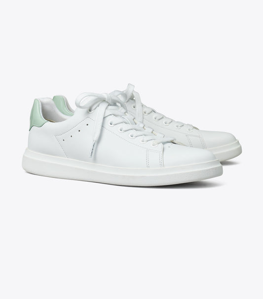 Tory Burch Howell Court Sneaker - Titanium White / Mint Chip