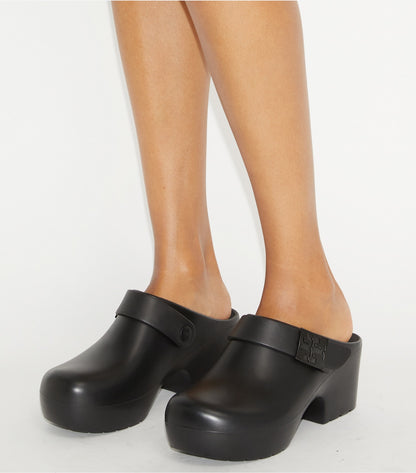 Tory Burch Mellow Platform Heeled Clog - Perfect Black