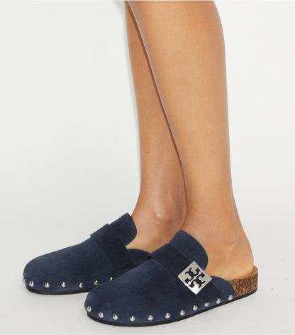 Tory Burch Mellow Studded Mule - New Navy / Silver