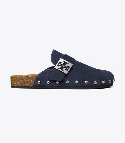 Tory Burch Mellow Studded Mule - New Navy / Silver