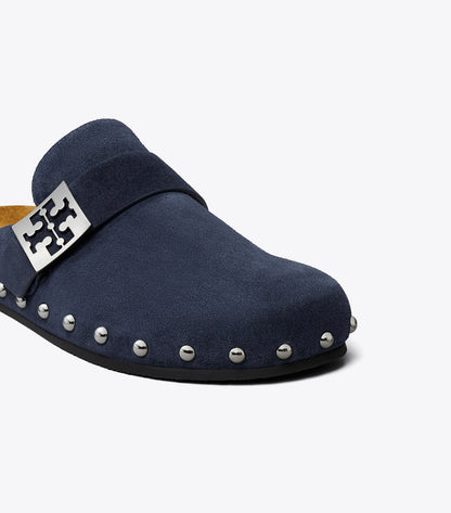 Tory Burch Mellow Studded Mule - New Navy / Silver
