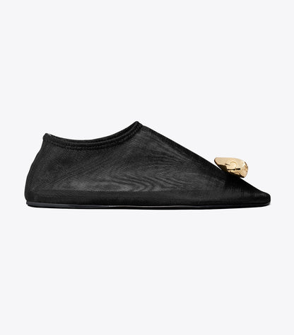 Tory Burch Patos Mesh Flat - Black / Gold