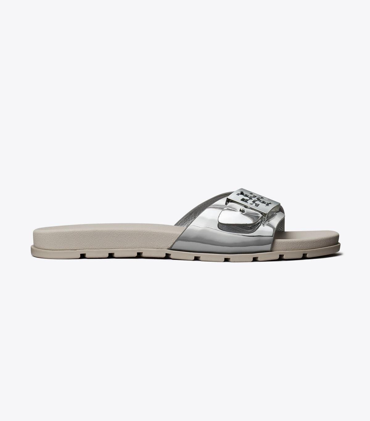 Tory Burch Mellow Slide - Silver / Silver / Aluminum