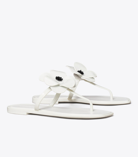 Tory Burch Flower Jelly Sandal - Off White