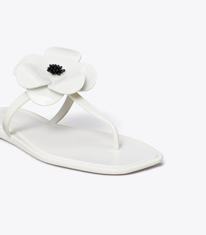 Tory Burch Flower Jelly Sandal - Off White