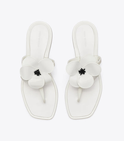 Tory Burch Flower Jelly Sandal - Off White