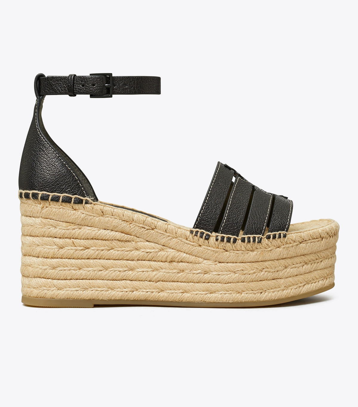 Tory Burch Ines Espadrille Wedge Sandal - Perfect Black