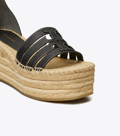 Tory Burch Ines Espadrille Wedge Sandal - Perfect Black
