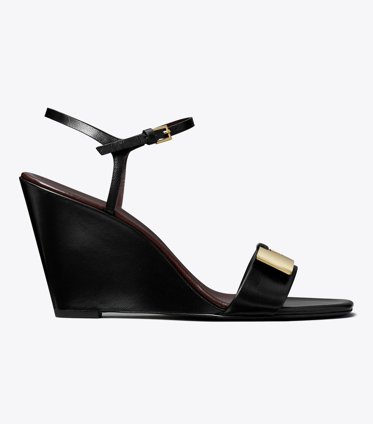 Tory Burch Gigi Wedge Sandal - Perfect Black / Gold
