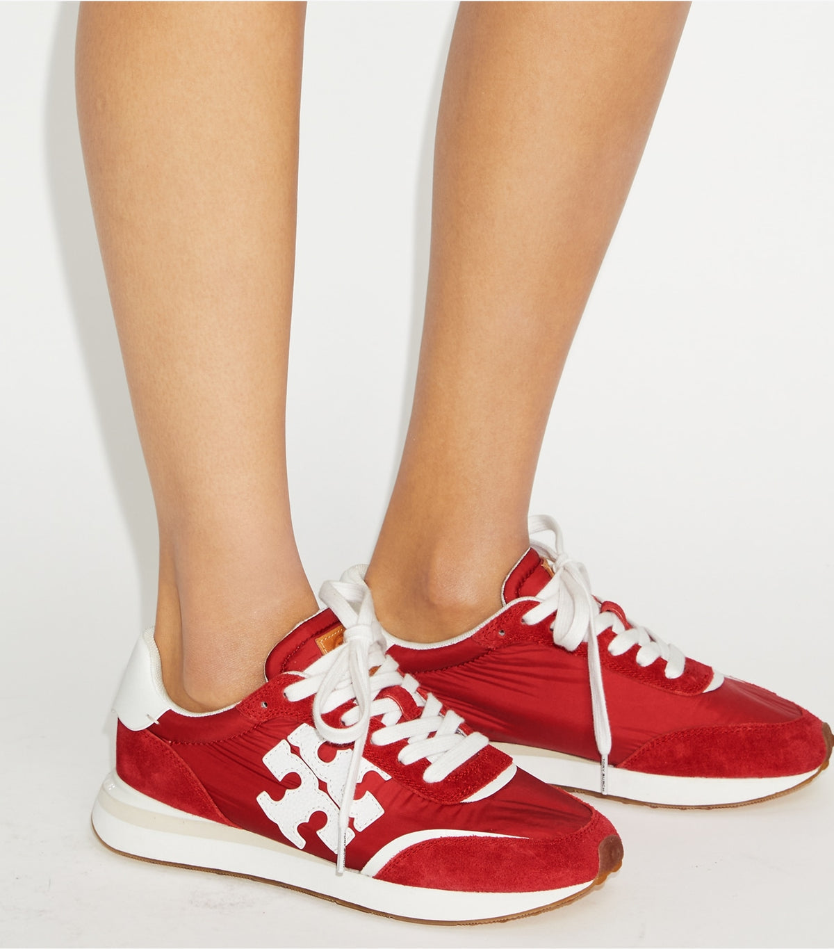 Tory Burch Destiny Trainer - Tory Red / Tory Red / White