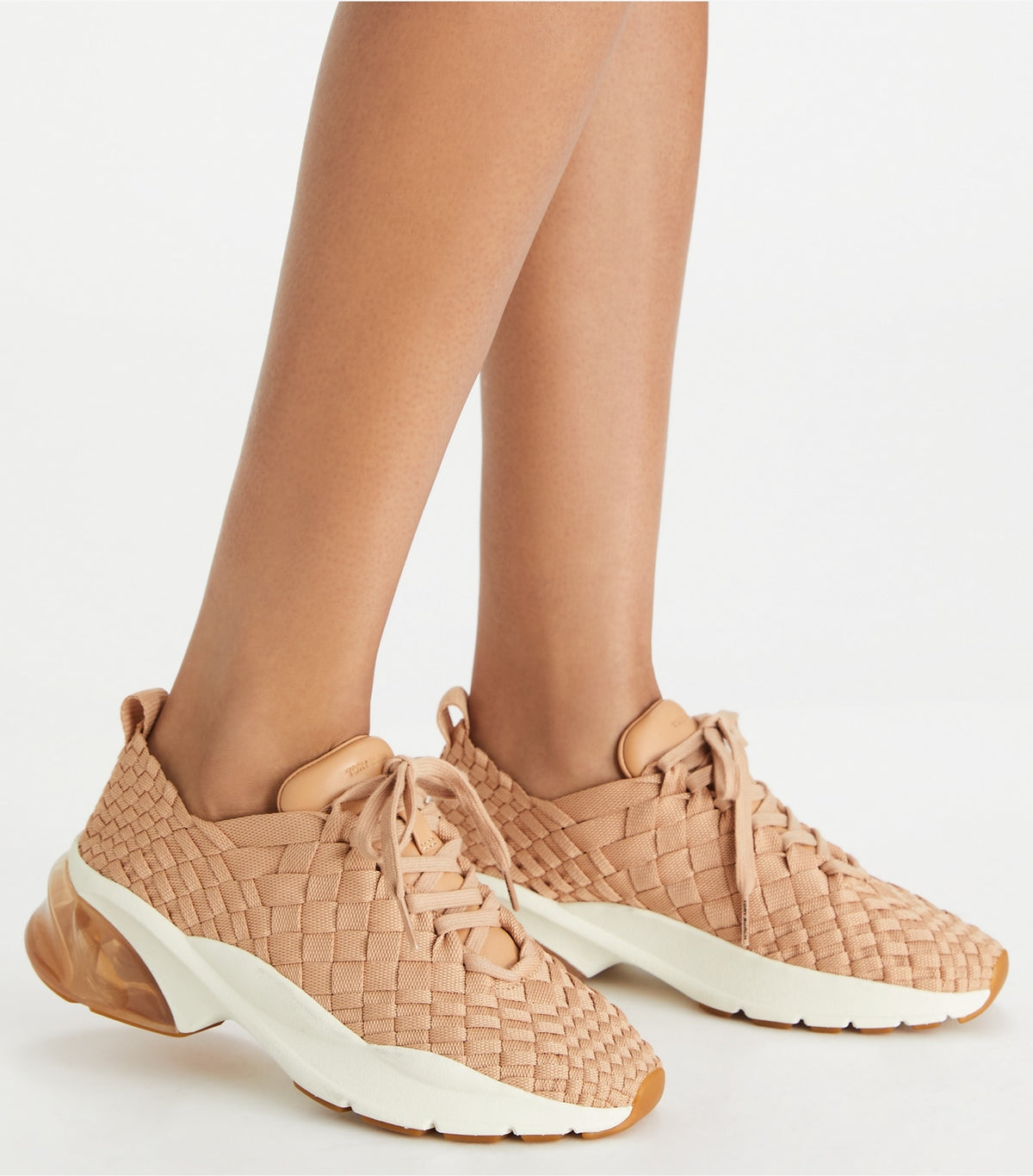Tory Burch Good Luck Woven Trainer - Vintage Blush