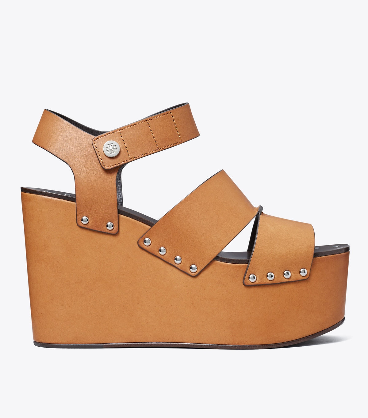 Tory Burch Studded Platform Wedge - Camello