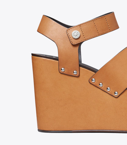 Tory Burch Studded Platform Wedge - Camello