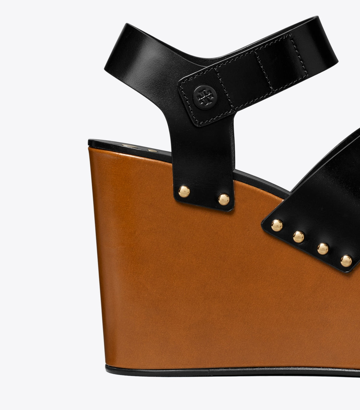 Tory Burch Studded Platform Wedge - Perfect Black
