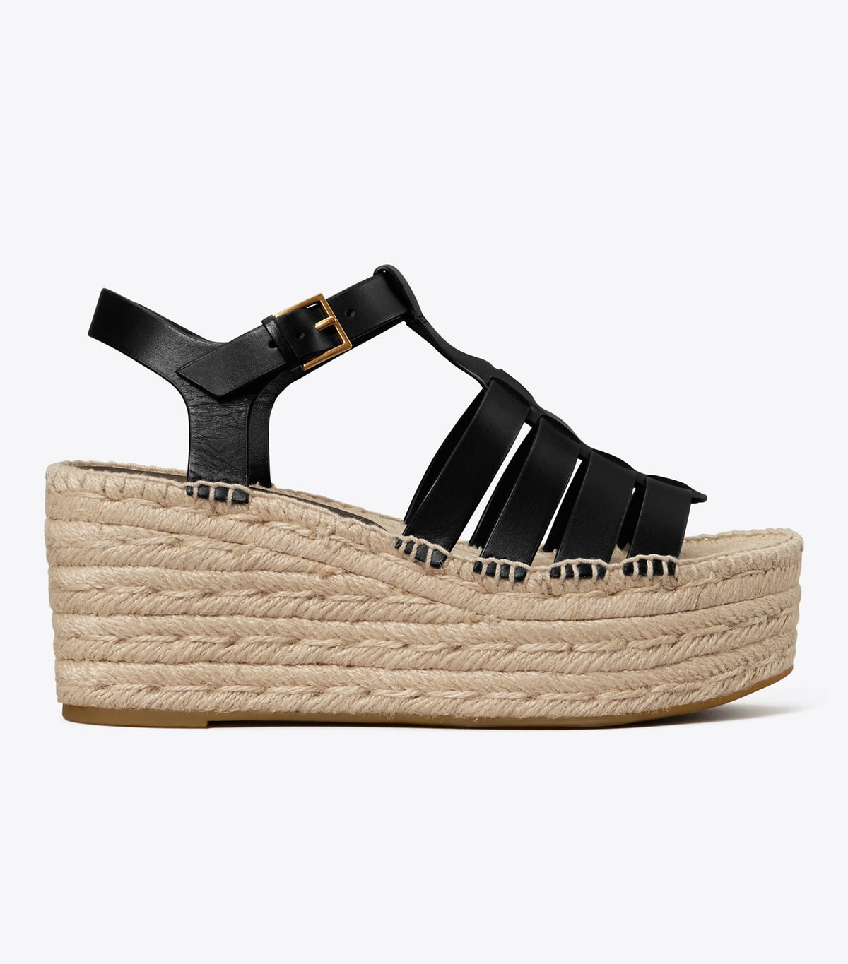 Tory Burch Fisherman Espadrille Wedge - Perfect Black