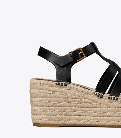 Tory Burch Fisherman Espadrille Wedge - Perfect Black