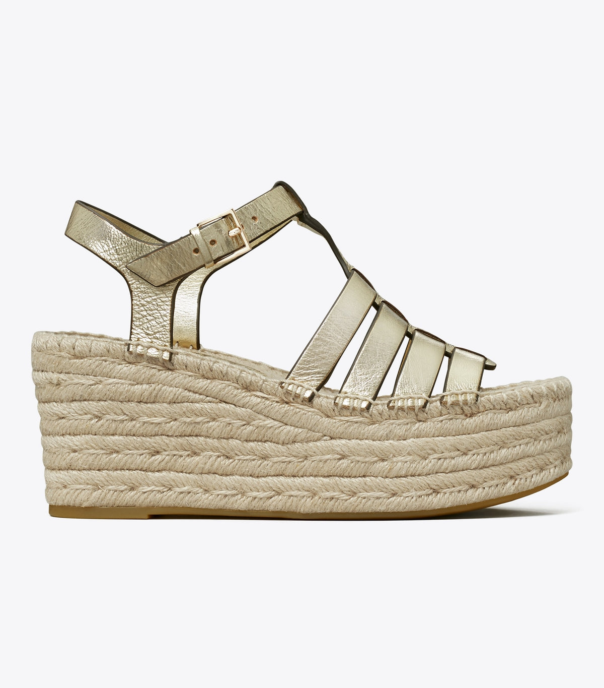 Tory Burch Fisherman Espadrille Wedge - Spark Gold
