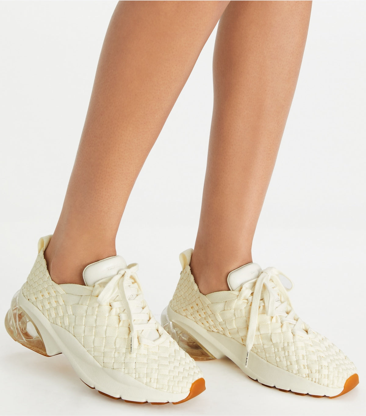Tory Burch Good Luck Woven Trainer - New Ivory