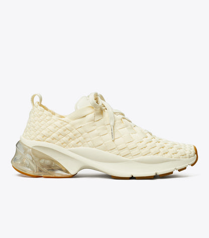 Tory Burch Good Luck Woven Trainer - New Ivory