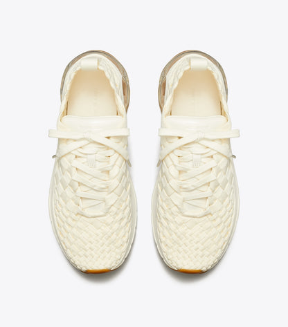 Tory Burch Good Luck Woven Trainer - New Ivory