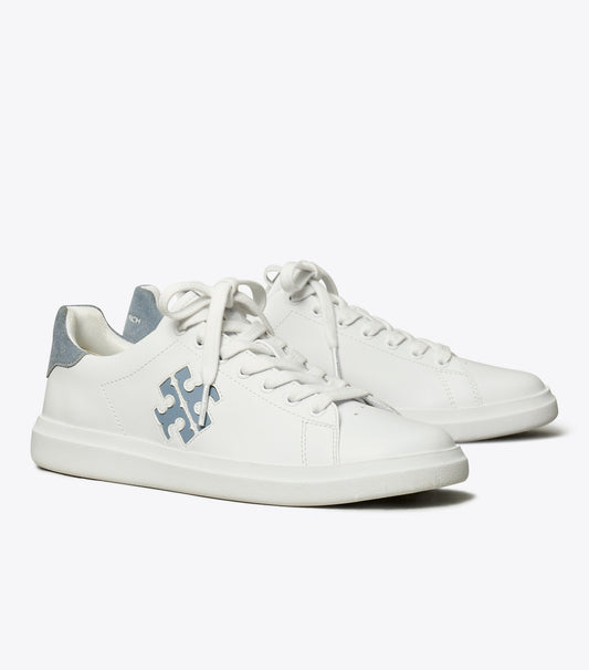 Tory Burch Howell Court Sneaker - Titanium White / Aria Blue