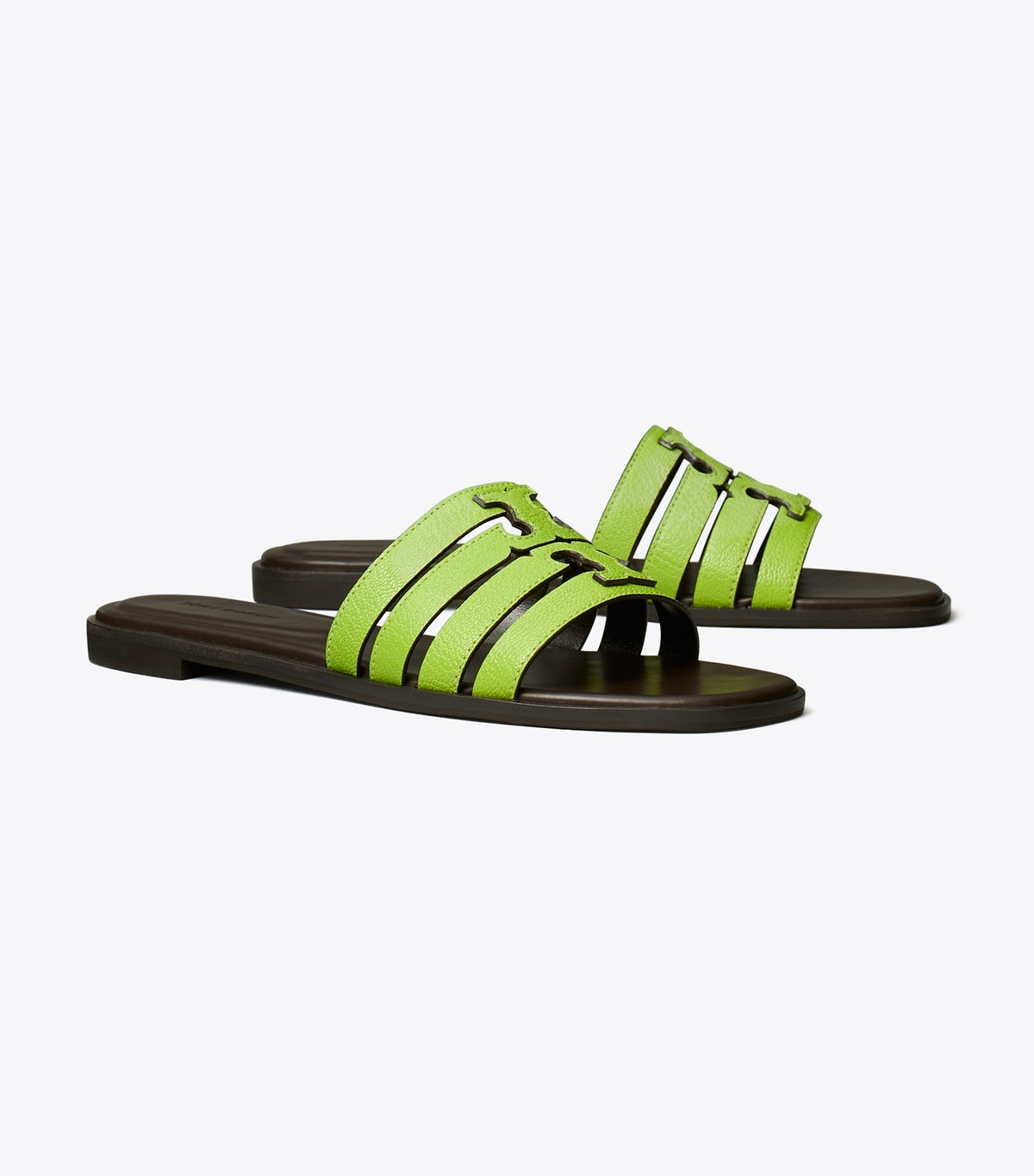 Tory Burch Ines Slide - Light Chartreuse / Cocoa
