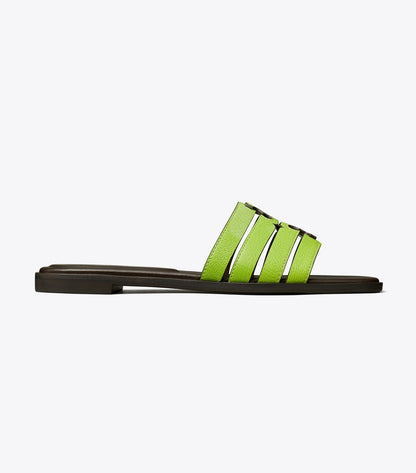 Tory Burch Ines Slide - Light Chartreuse / Cocoa